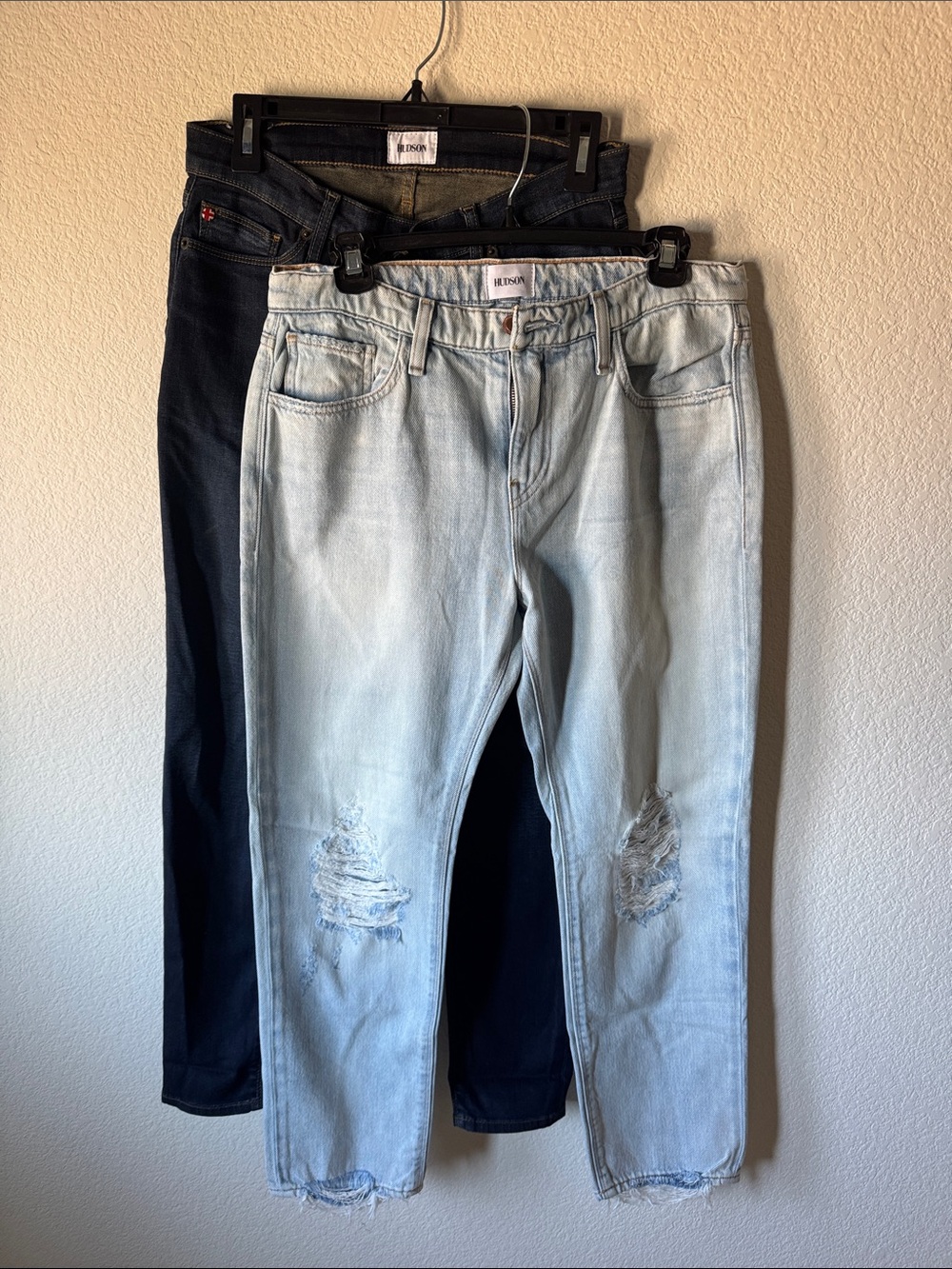 Hudson Jeans Women’s Boyfriend Ripped Light Blue & ankle Krista Dark skinny